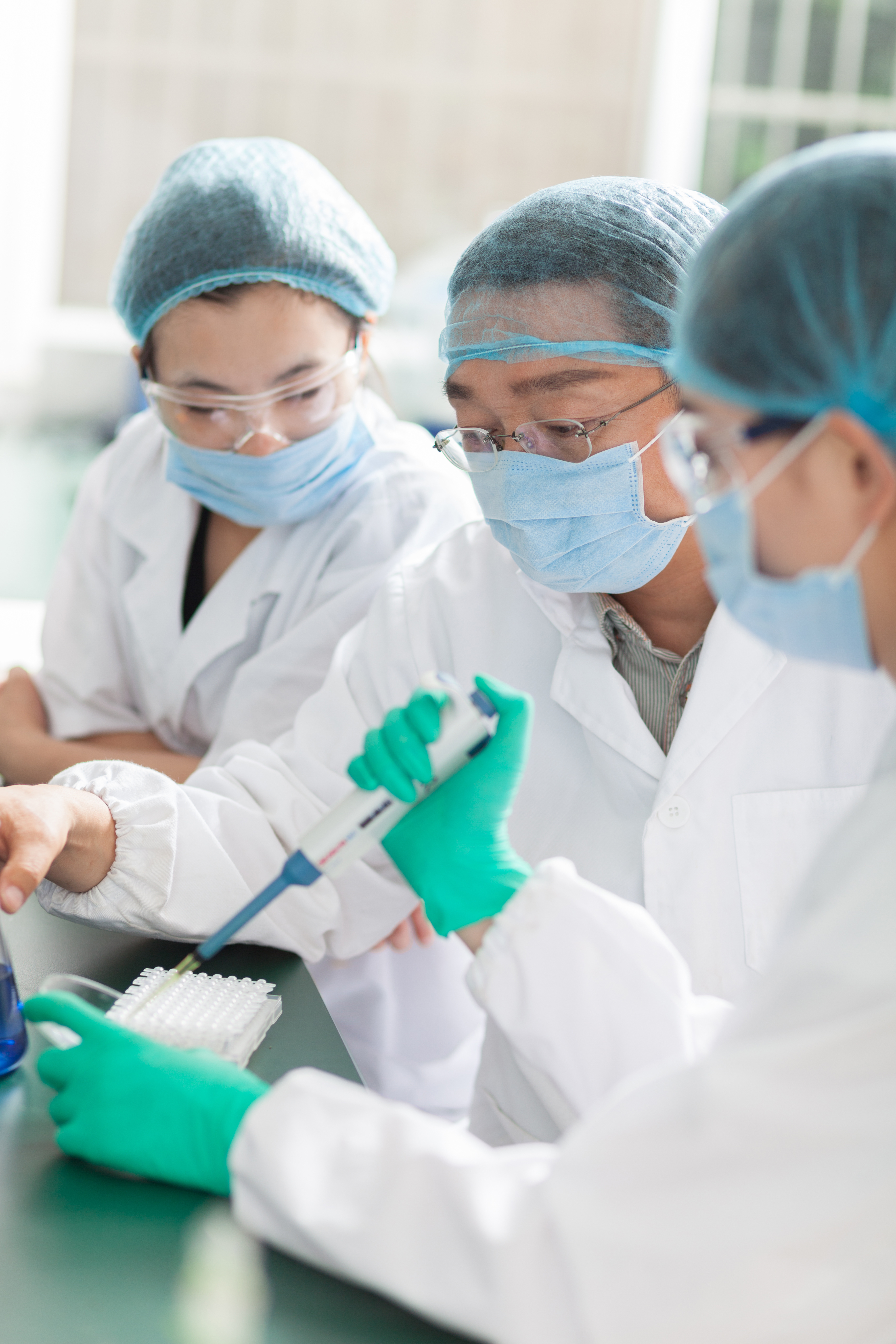 People working together in laboratory
